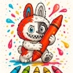 Cute Labubu Coloring Book for Kids