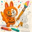 Halloween Labubu Coloring & Drawing Game