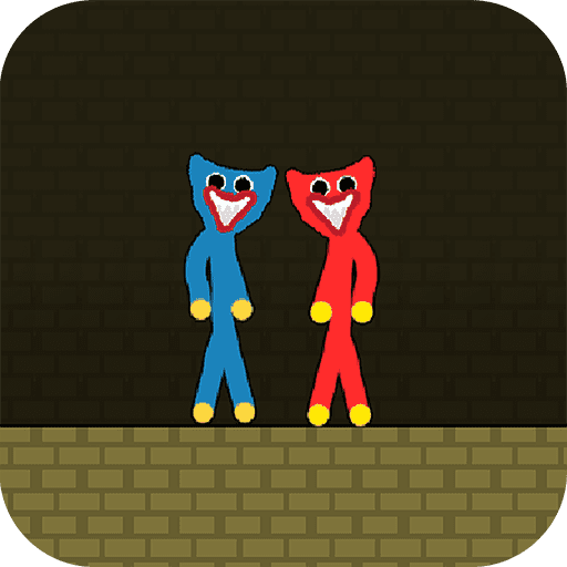 Red and Blue Stickman Huggy