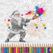 Santa Mandala Coloring Pages